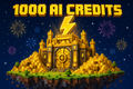 1000 AI Credits — voxel golden vault