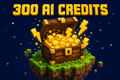 300 AI Credits — voxel treasure chest